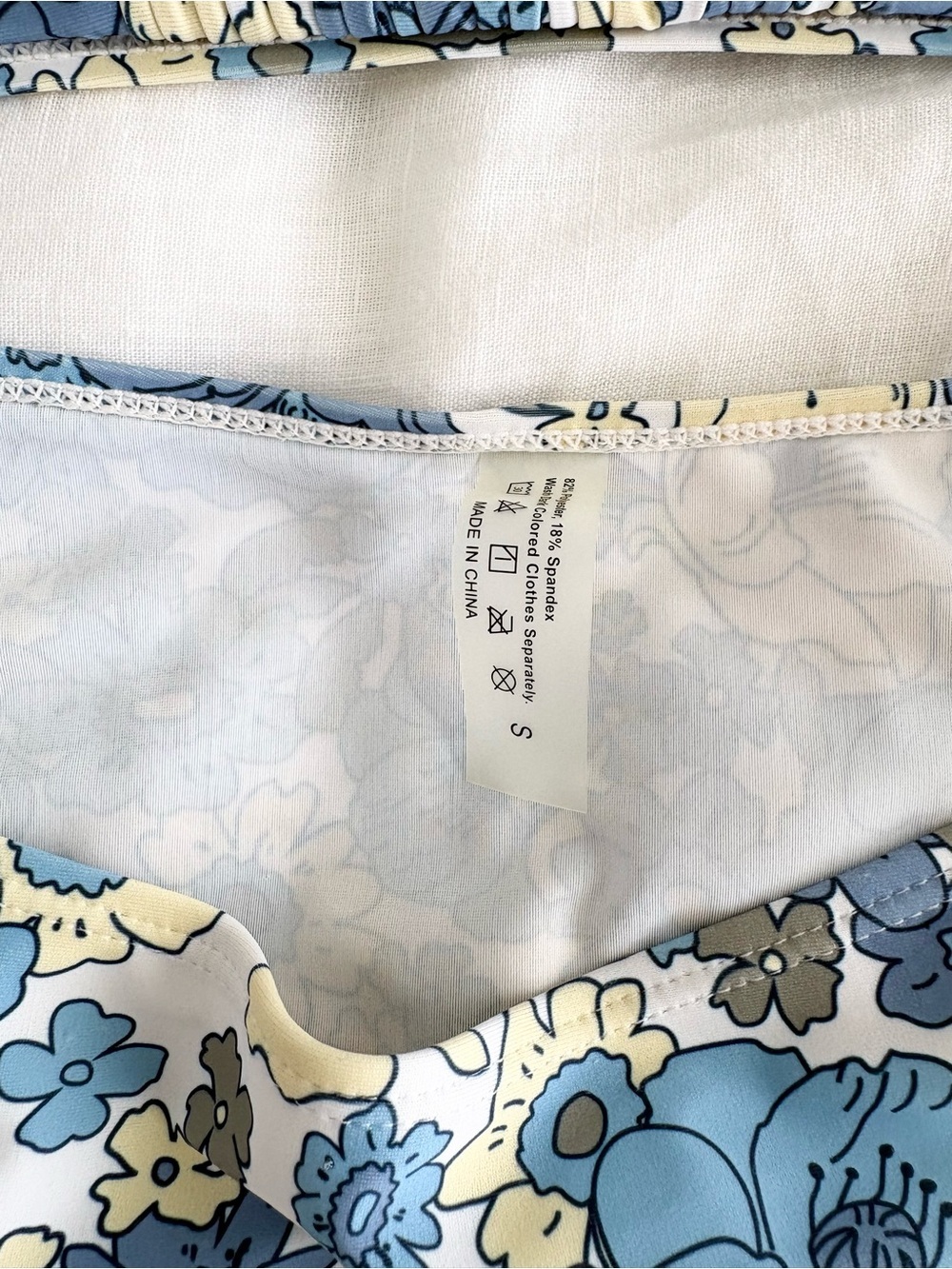 SHEIN Blue Floral Bikini Set - Picture 3 of 4